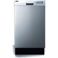 Summit Appliance Div. Summit-Energy Star Dishwasher, Stainless Steel, 115V DW18SS4ADA